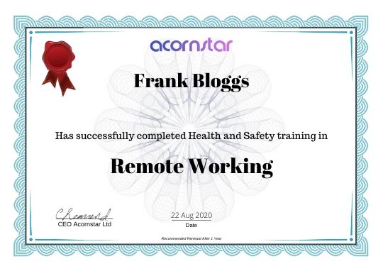 samll size REMOTE WORKING TRAINING COURSE